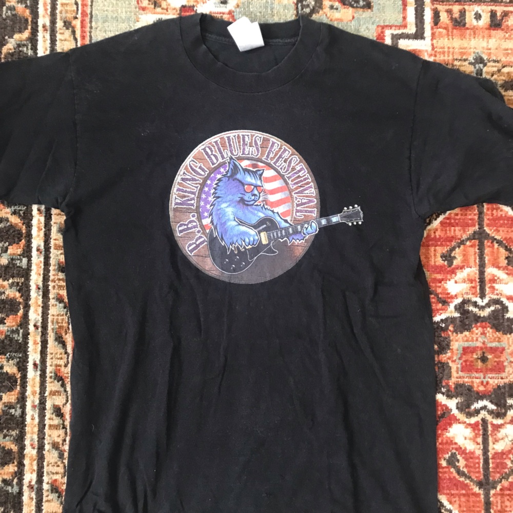 Vintage music t-shirt: BB King, sized “large”